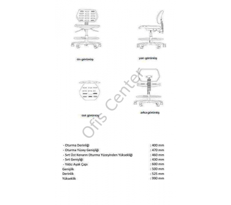 Rebo 530 PU Çemberli Endüstriyel Sandalye